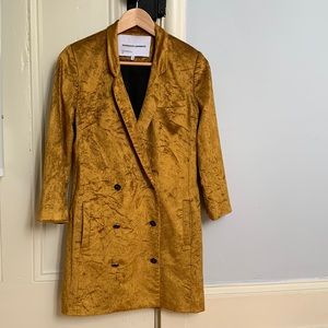 Margaux Lonnberg corduroy double breasted jacket mini-dress